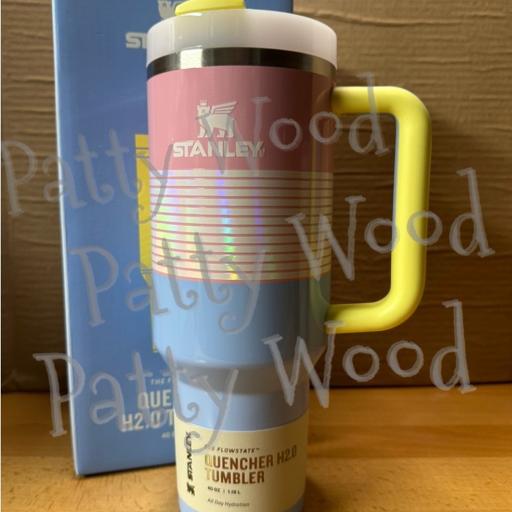 Limited Edition 40 oz Easter Stanley Tumbler - Pink, Blue, and Yellow